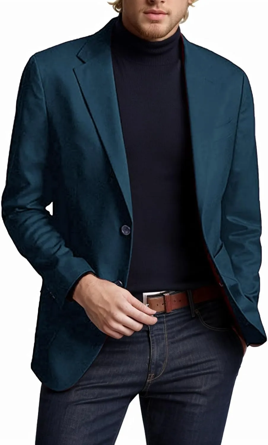 Men's Blazer Sports Coat Slim Fit Blazer Solid Casual Cardigan Plus Size Suit Jackets