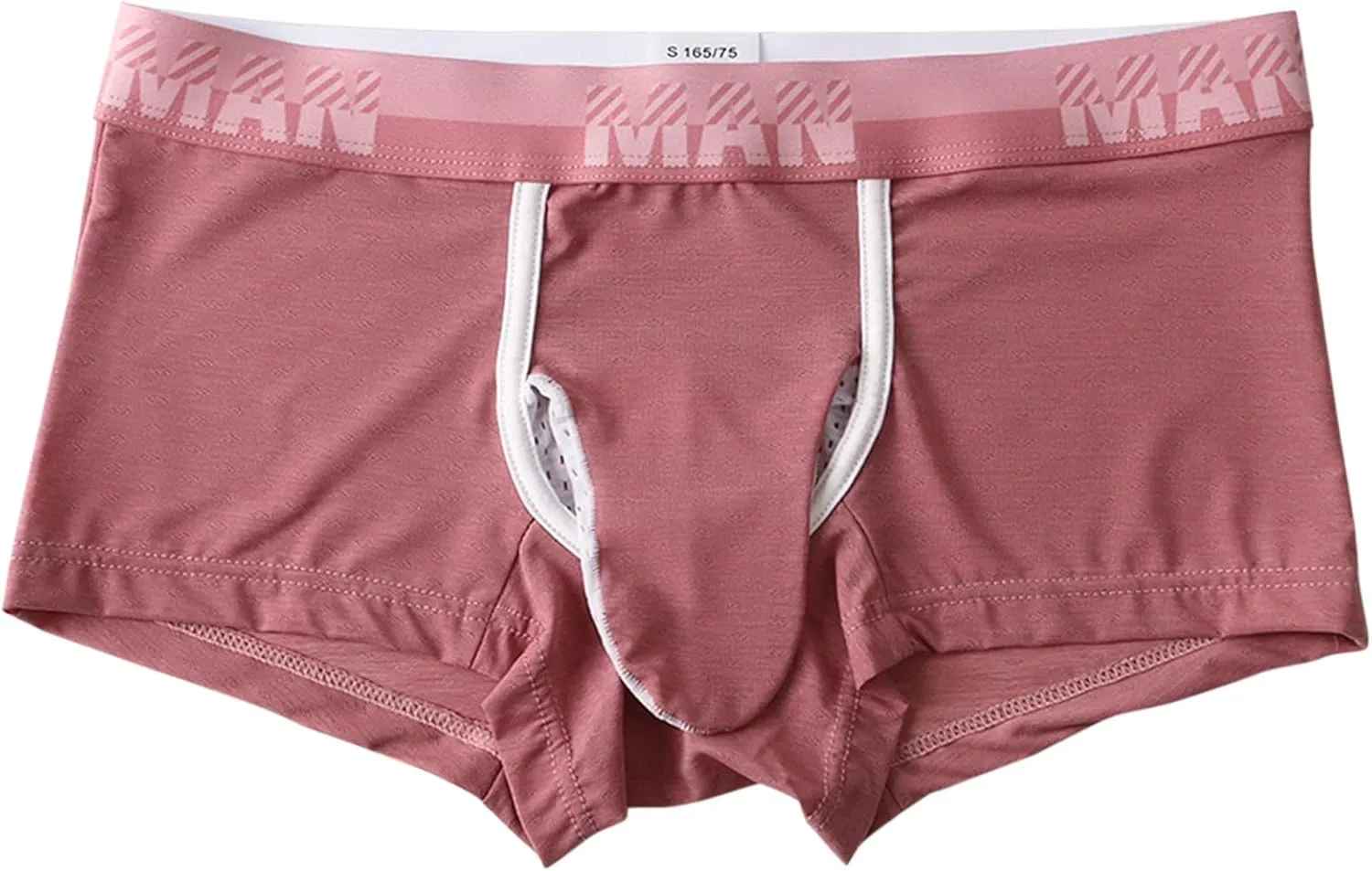 Mens Boxer Briefs Male Casual Solid Mesh Elephant Trunk Breathable Underwear Pant Knickers Comfortable Boxer