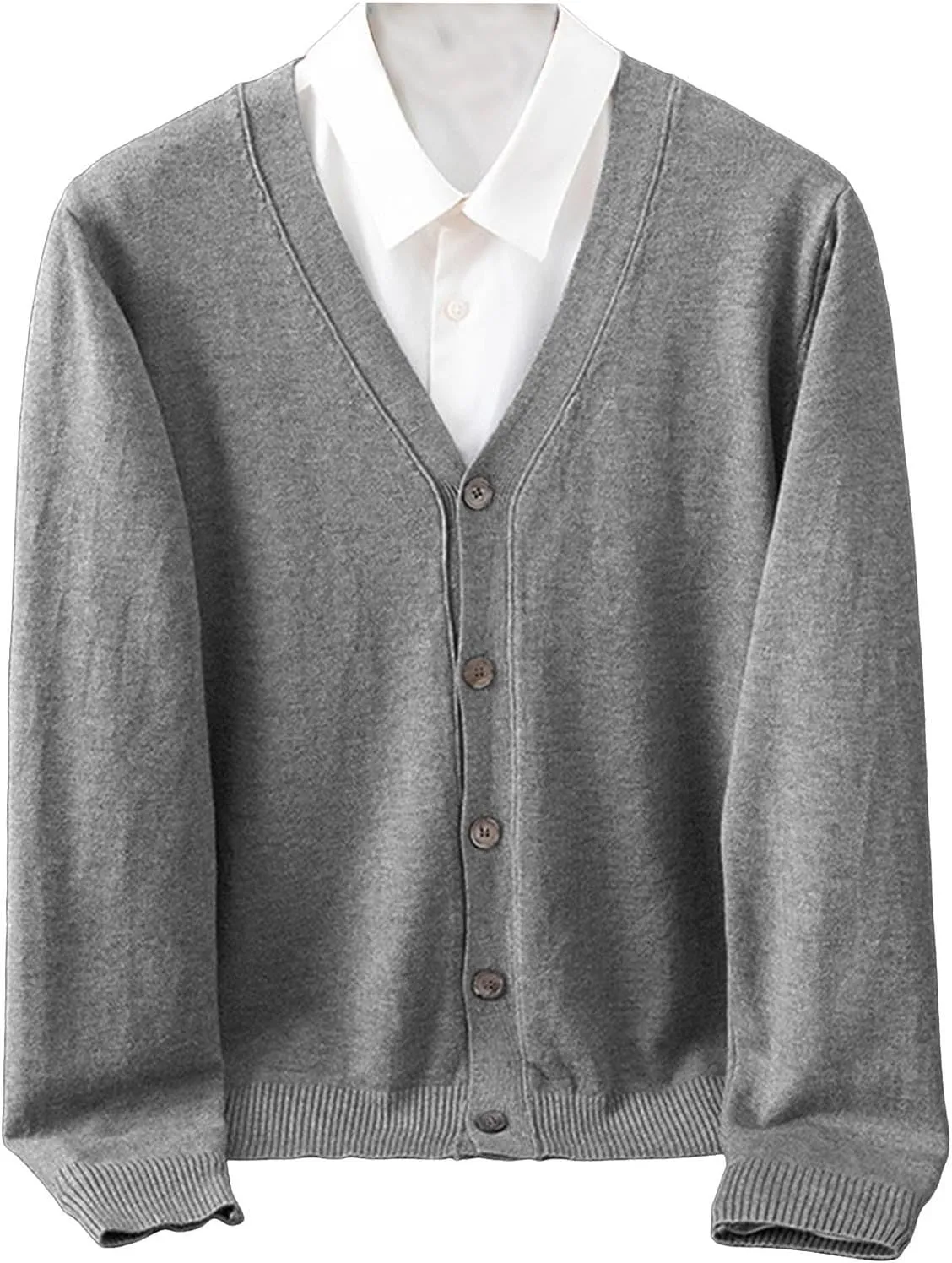 Men's Cardigan Sweaters,Men's V Neck Cardigan Sweater Casual Lightweight Button Down Knitted Cardigan Sweater
