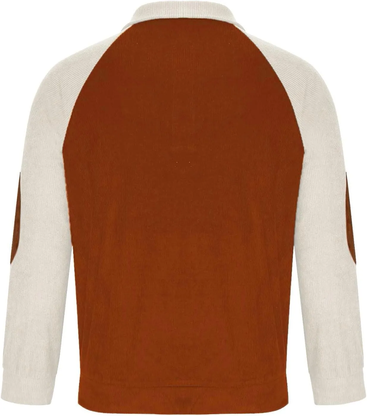 Mens Casual Corduroy Sweatshirt Casual Long Sleeve Button Solid Color Long Sleeve T Shirt Top Mock Neck Sweaters