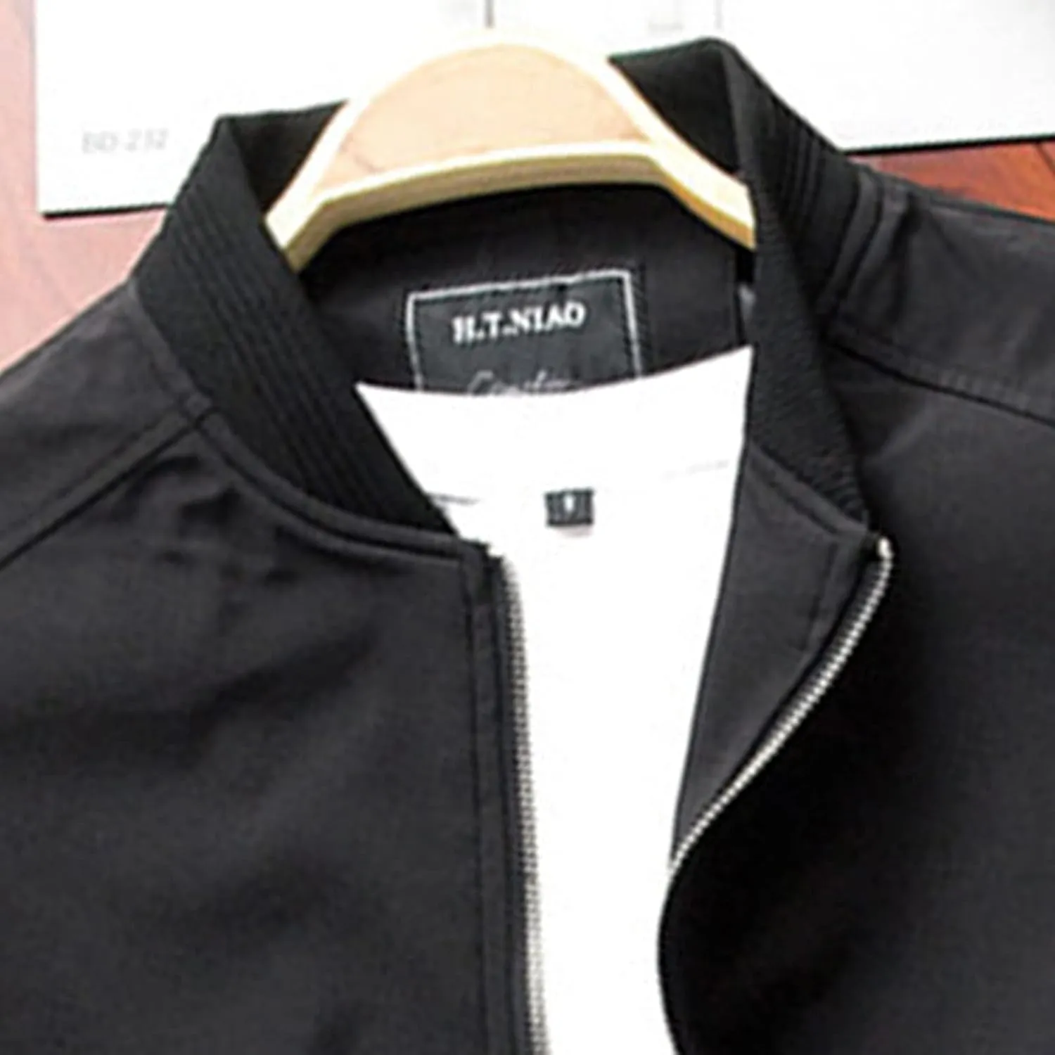 Mens Casual Lightweight Jacket Softshell Flight Bomber Jacket Varsity Windbreaker