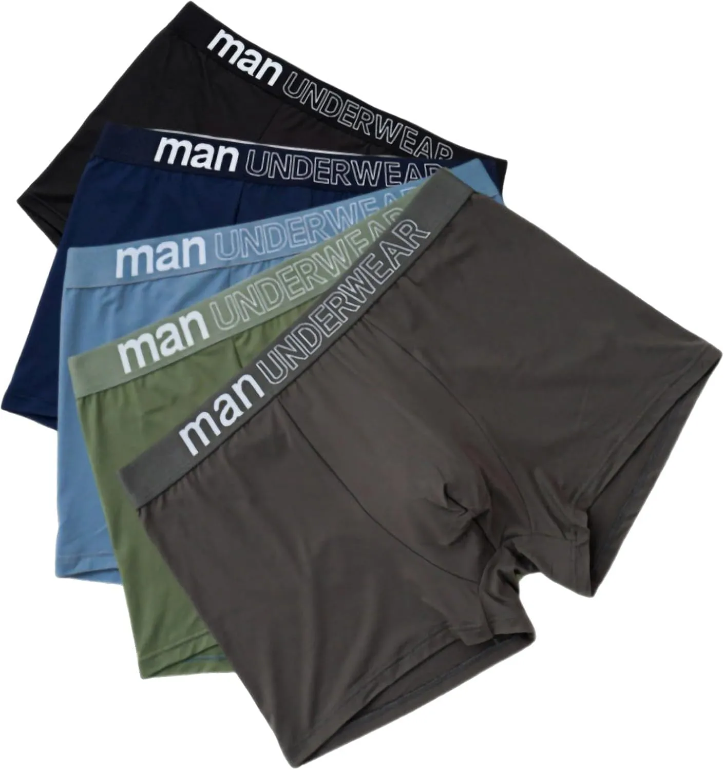 Men's Cotton Boxer Briefs Soft Breathable Comfort Close Fitting Underwear Daily Underpants Lightweight Panties