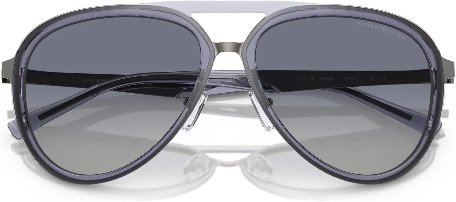 Men's Ea2145 Aviator Sunglasses