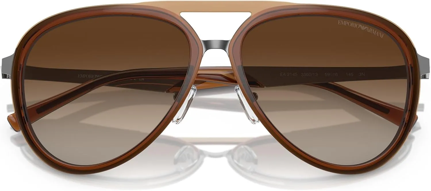 Men's Ea2145 Aviator Sunglasses