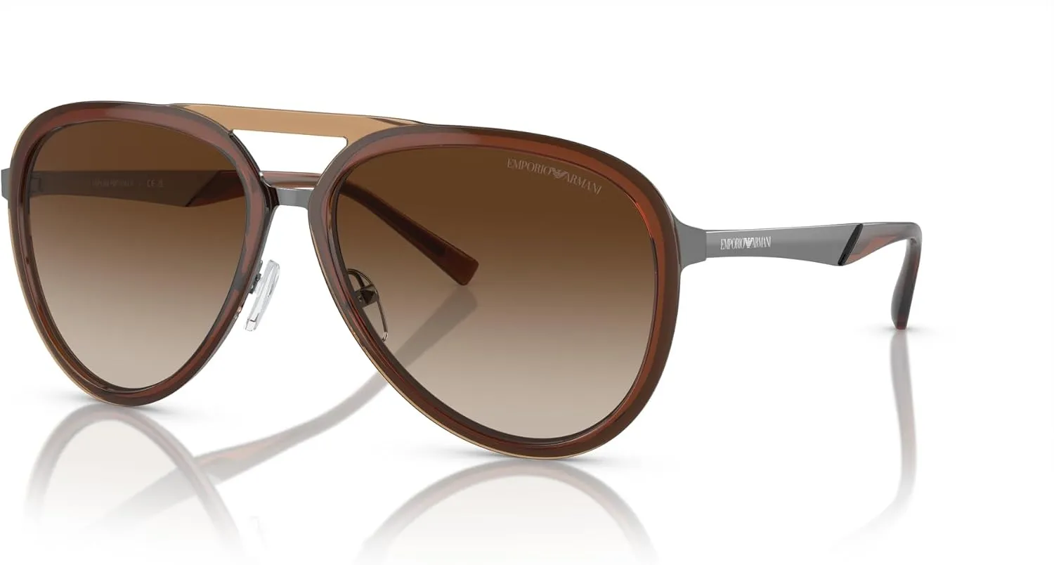 Men's Ea2145 Aviator Sunglasses
