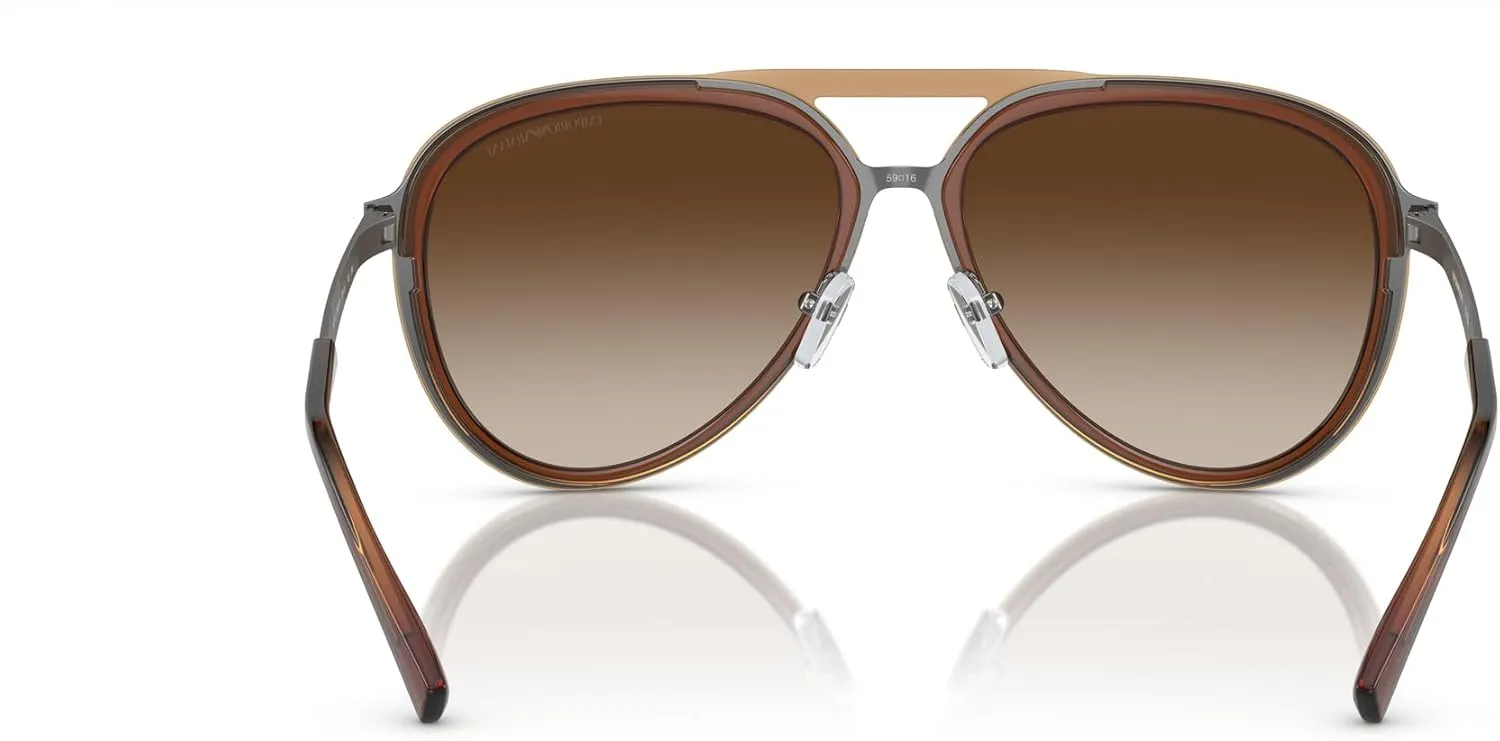 Men's Ea2145 Aviator Sunglasses