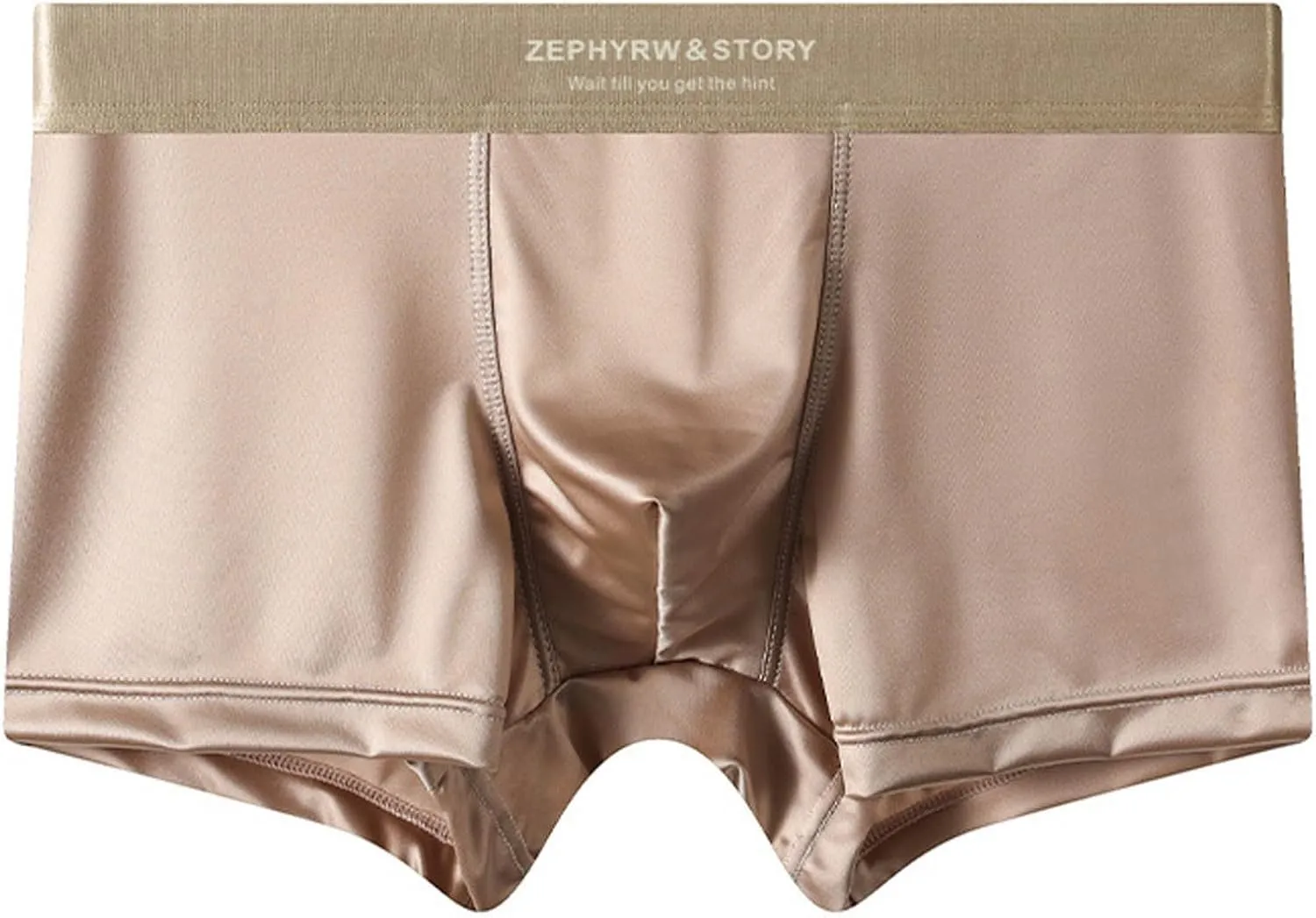 Men's Fashion Satin Boxer Briefs Soft Comfort Stretch Shorts Panties Lightweight Breathable Underwear