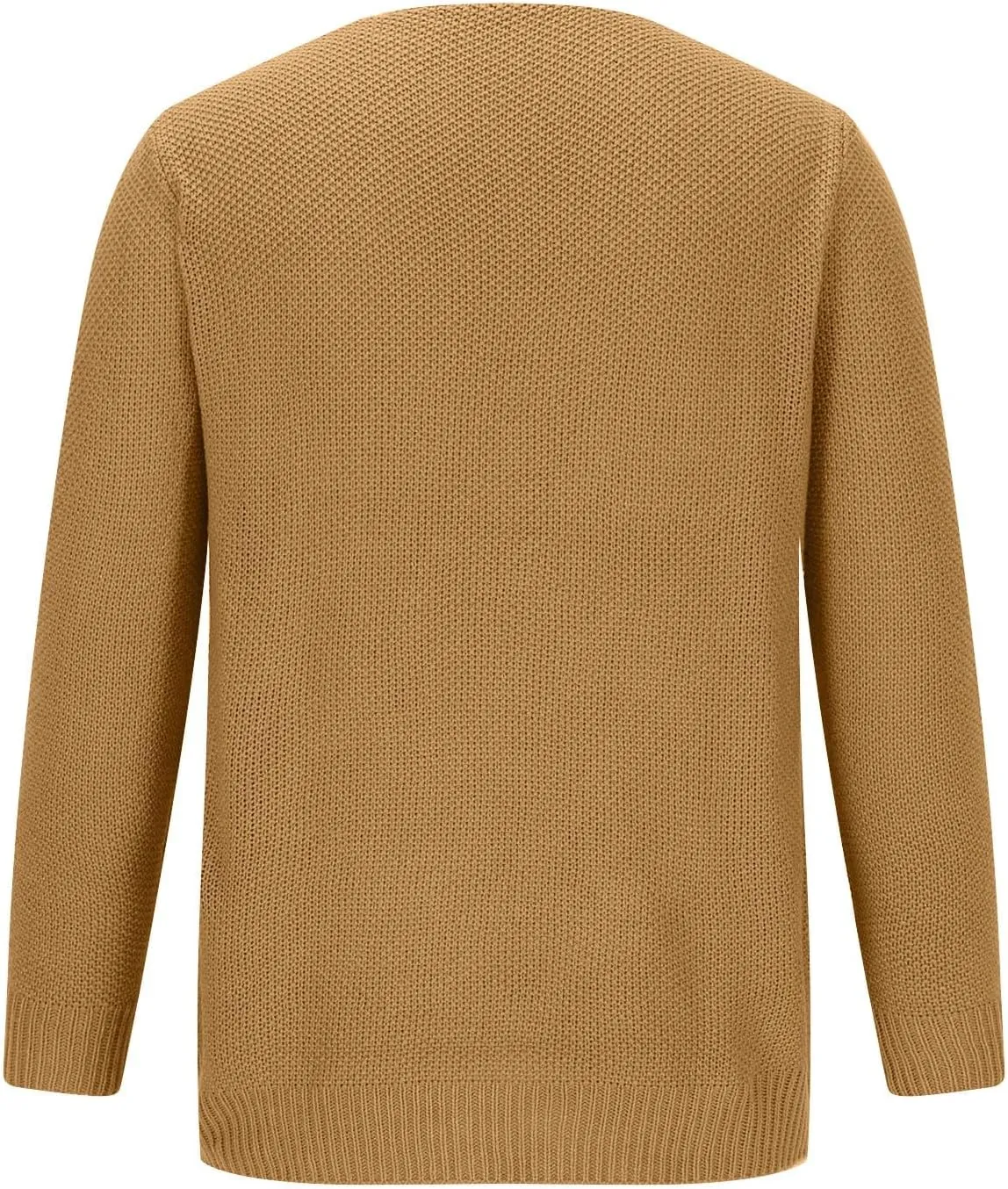 Men's Fashion V-Neck Warm Outdoor Long Sleeve Knitted Sweater Top Lightweight Pullover Knitted Fall Winter Sweaters