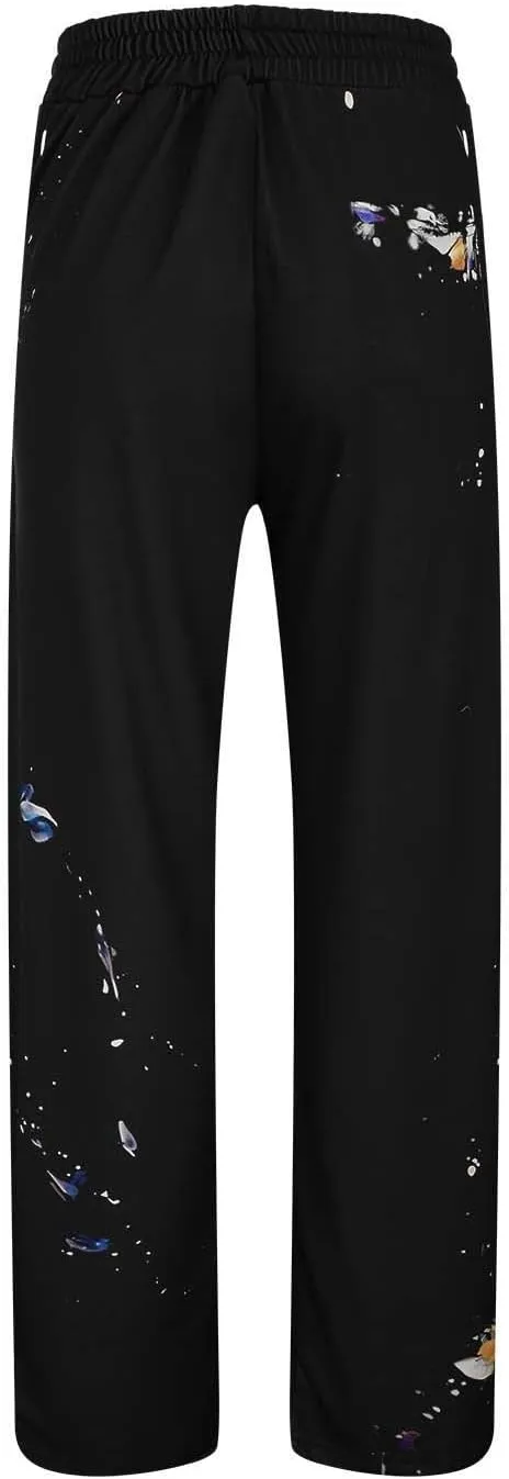 Men's Fleece Sweatpants Leg Fashion Pants Pants Stitching Casual Men's Multi-Pocket Men's Fleece Joggers with