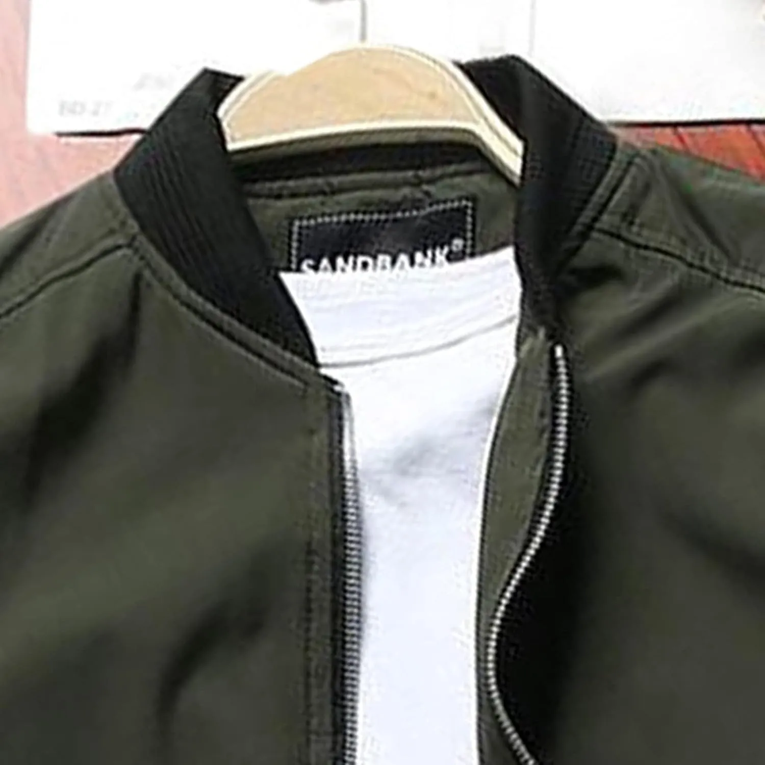 Men's Jacket Lightweight Windbreaker Bomber Jacket Windproof Casual Jacket Outwear with 5 Pockets