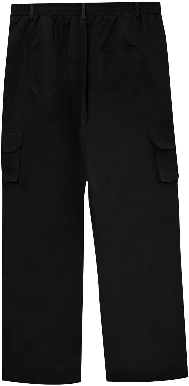 Men's Joggers Sweatpants Pants Men's Elastic Multi Pocket Pants Outdoor Straight Tube Active Running Jogger Pants