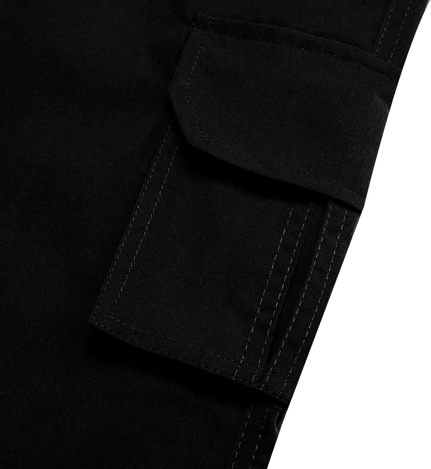 Men's Joggers Sweatpants Pants Men's Elastic Multi Pocket Pants Outdoor Straight Tube Active Running Jogger Pants