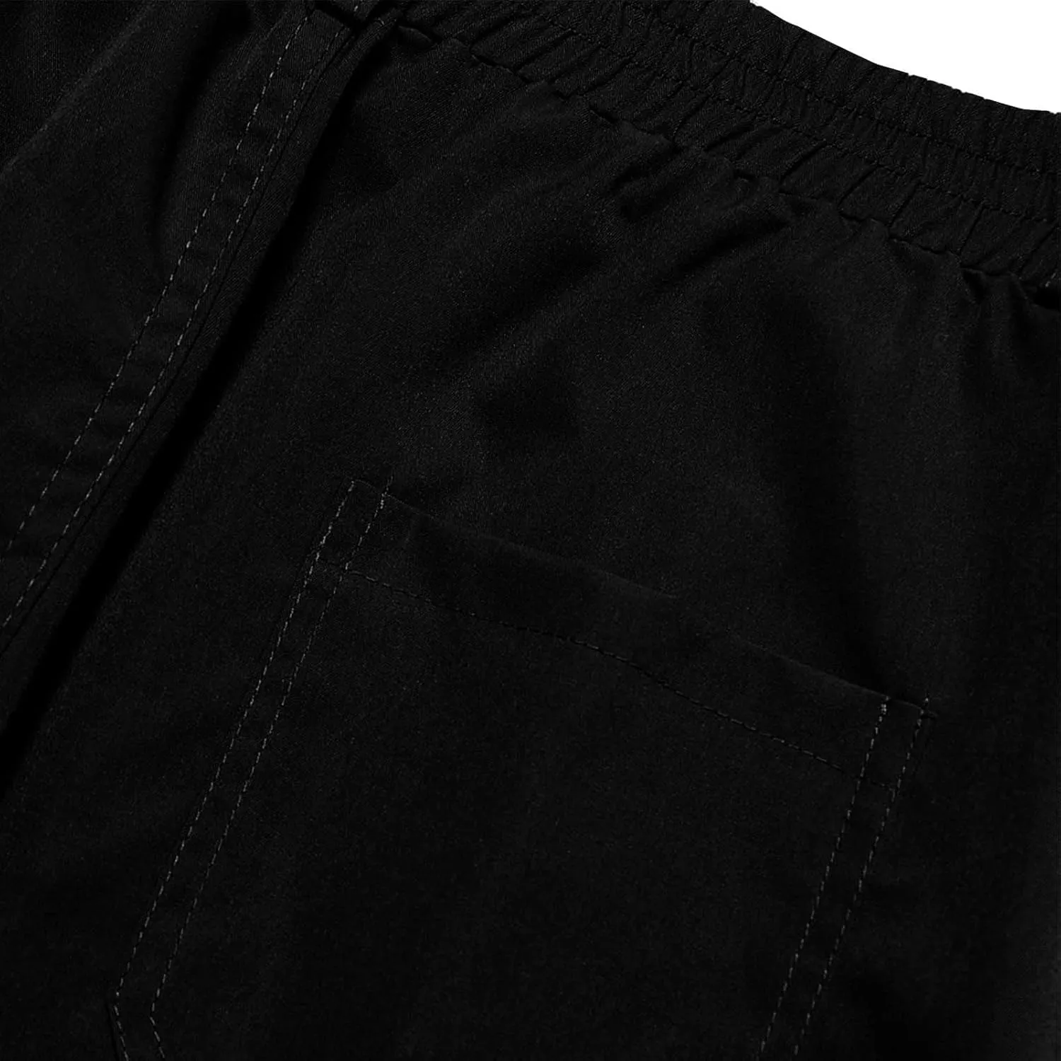 Men's Joggers Sweatpants Pants Men's Elastic Multi Pocket Pants Outdoor Straight Tube Active Running Jogger Pants