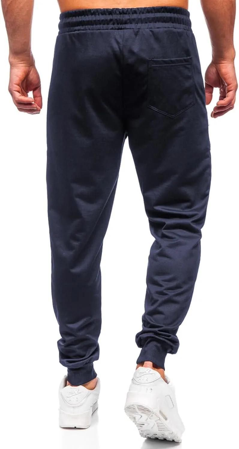 Men's Lightweight Athletic Casual Jogger Pants Running Workout Gym Sweat Pants for Men with Zipper Pockets