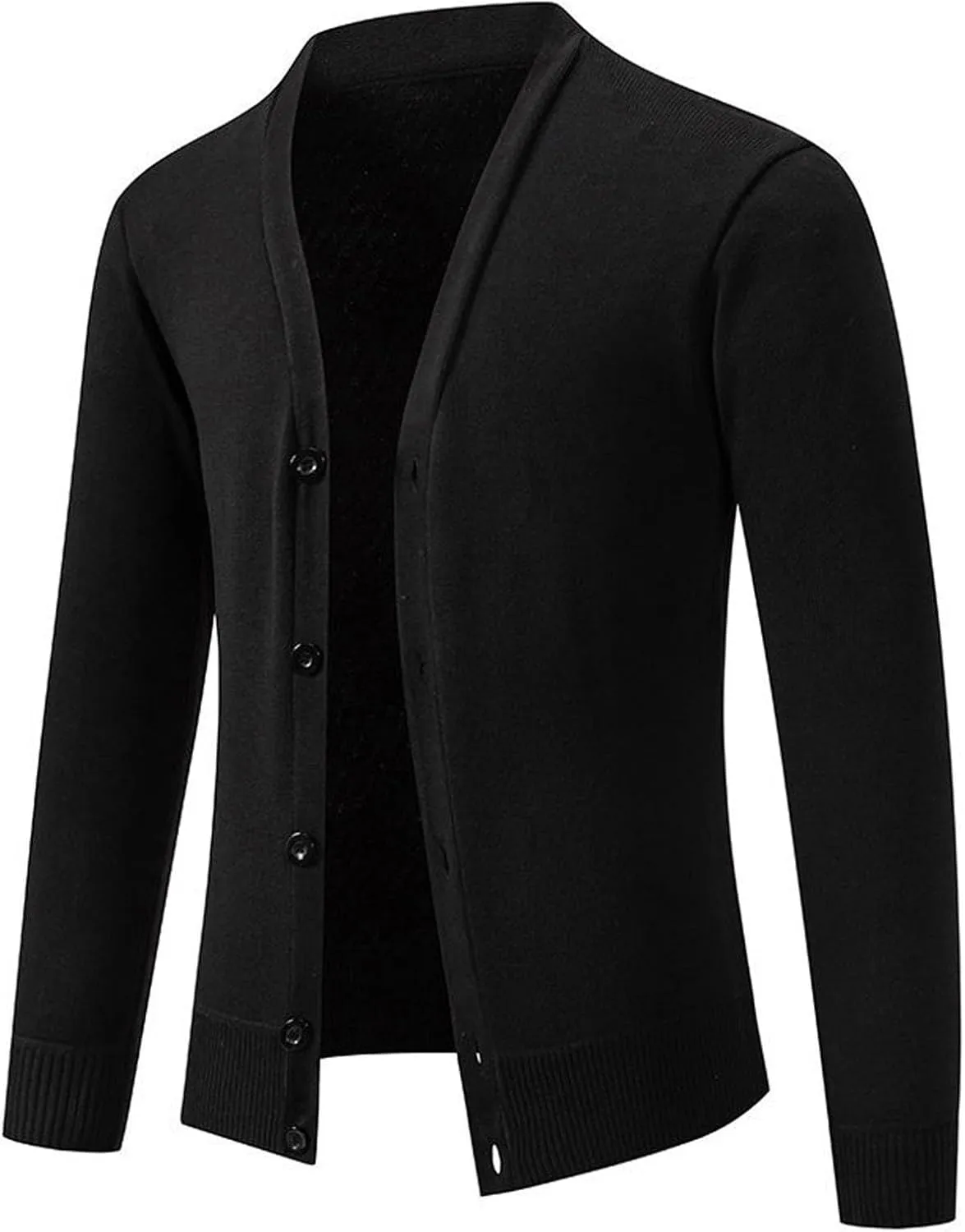 Men's Lightweight Cardigan Button Down V Neck Sweaters Big and Tall Knit Sweater Solid Color Cardigan Sweater