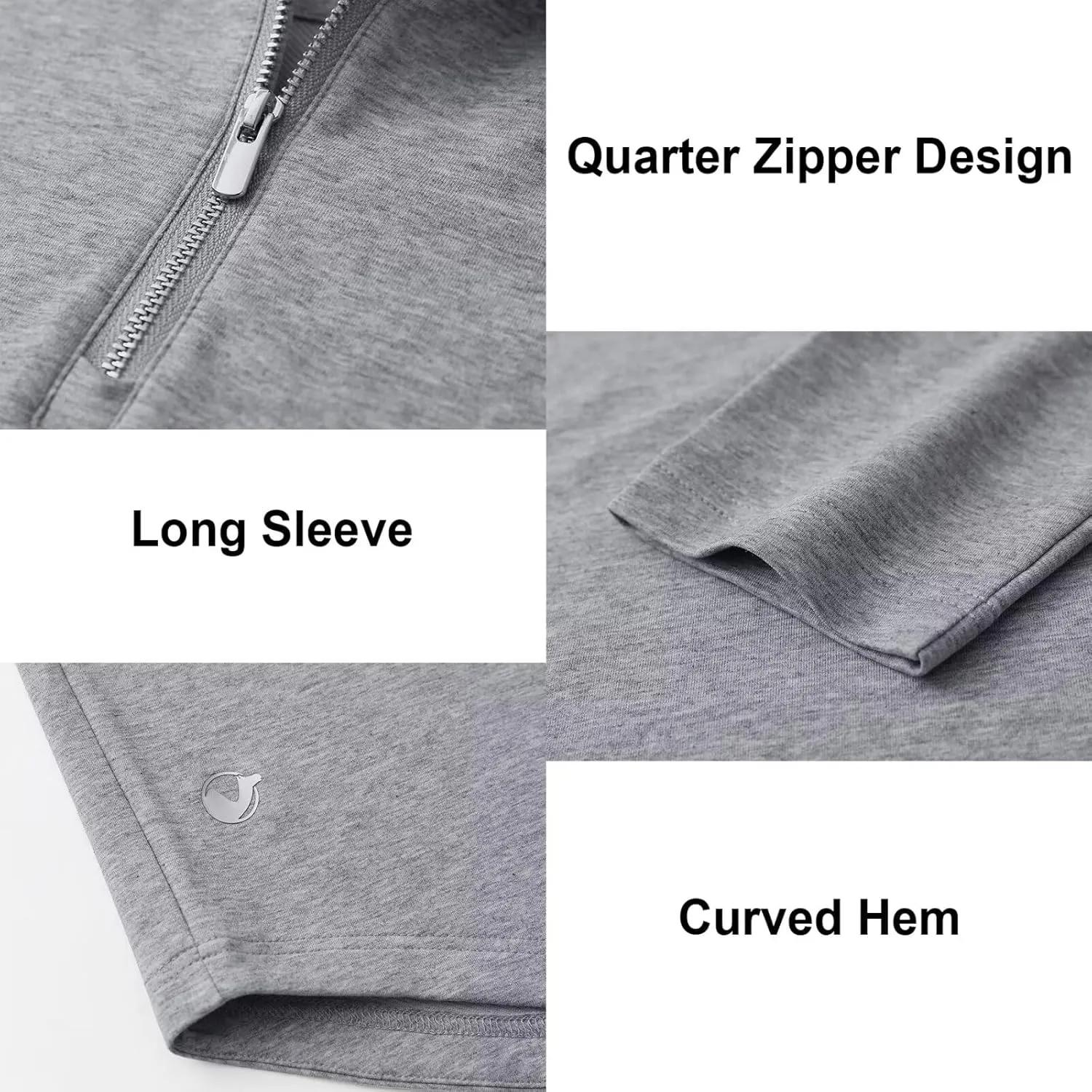 Mens Quarter Zip Polo Shirt Long and Short Sleeve Collared Shirts Moisture Wicking Performance Golf Polo Shirts