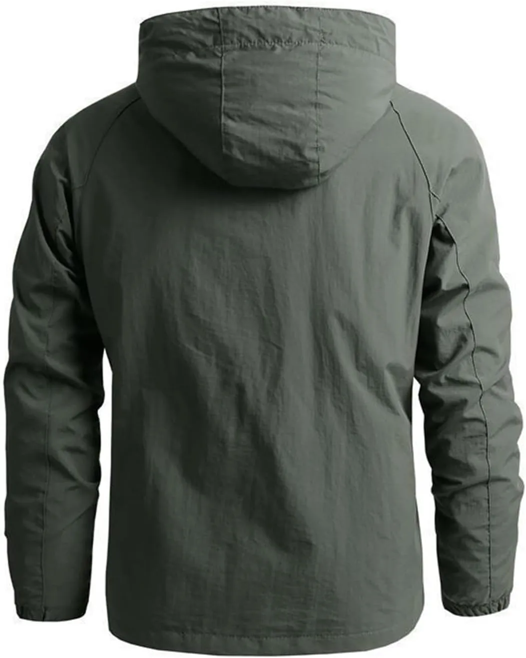 Mens Rain Jackets Military Tactical Jacket Zip Up Hooded Waterproof Windbreakers Lightweight Coats Hiking Raincoat
