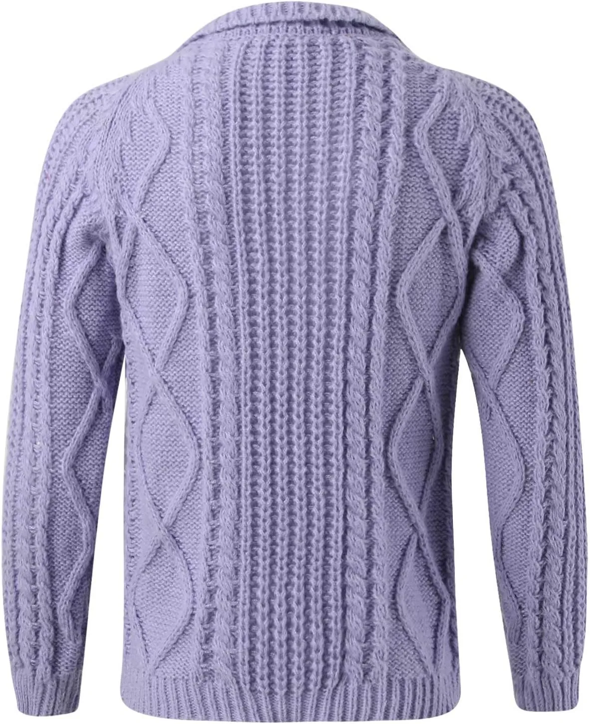 Mens Shawl Collar Cardigan Sweater Cable Knitted Button Down Solid Color Sweaters Chunky Fall Winter Outwear