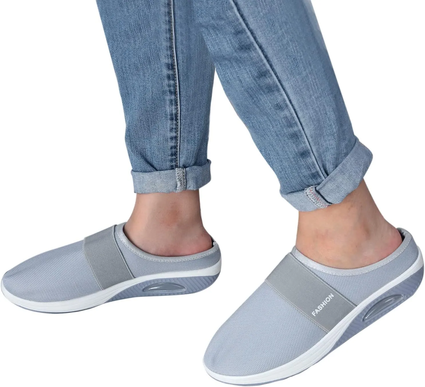 Mens Slippers with Arch Support Casual Mules Running Shoes for Men Loafers Shoes Dressy Casual Walking Sneakers Platform Tennis Shoe Casual Loafers