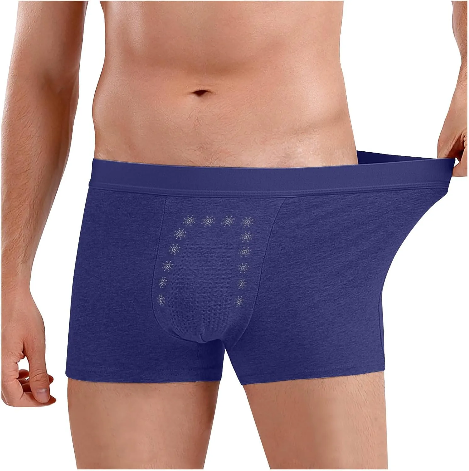 Men's Stretch Boxer Briefs Breathable Underwear Soft Waistband Trunks Short Leg Daily Bottoms Panties
