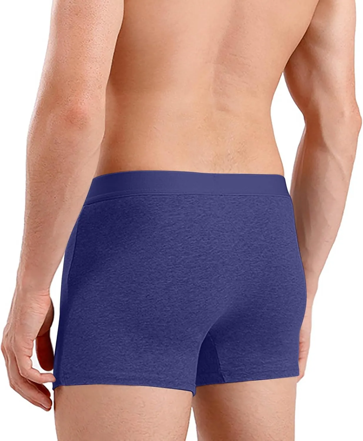 Men's Stretch Boxer Briefs Breathable Underwear Soft Waistband Trunks Short Leg Daily Bottoms Panties