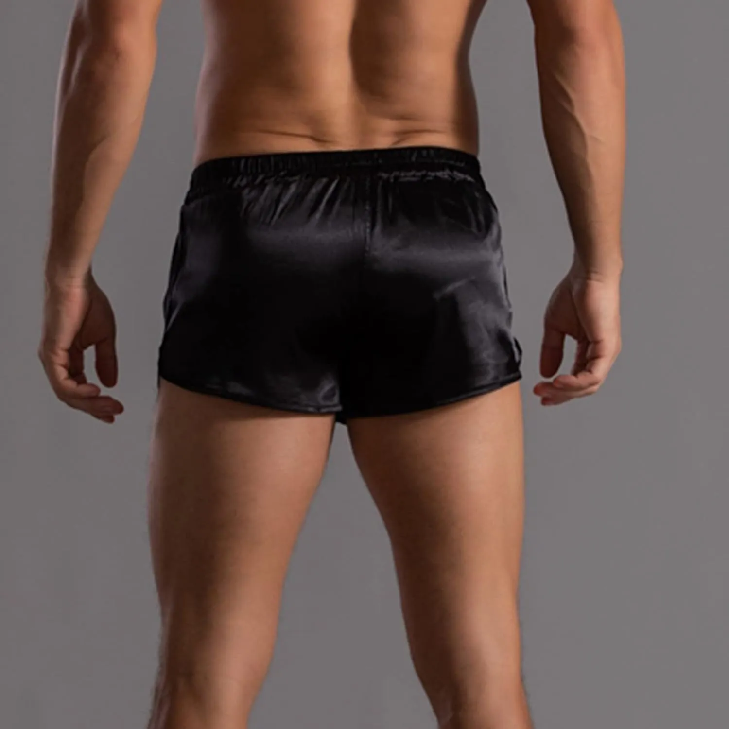 Men's Stretch Elastic Wide Band Boxer Brief Underwear Hot Ultra Lightweight Short Leg Comfortable Underwear for Men