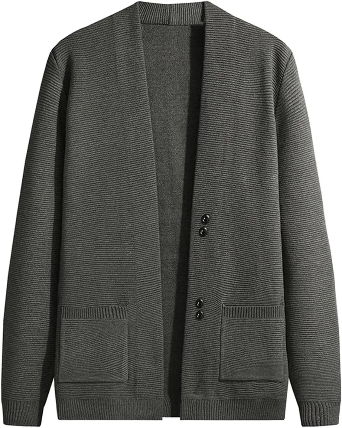 Mens Sweater Men's Wool Blended Cardigan Sweaters V Neck Button Down Cardigans with Pockets