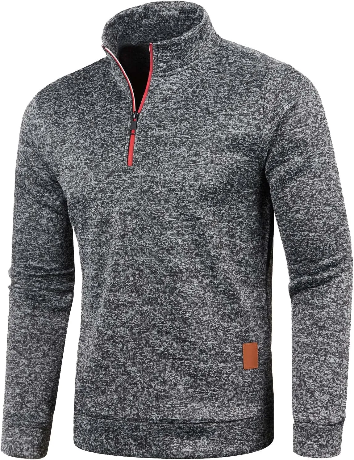 Mens SweatersMen's Quarter Zip Henley Shirts Knit Sweater Dress Long Sleeve Pullover Sweaters Turtleneck T-Shirts