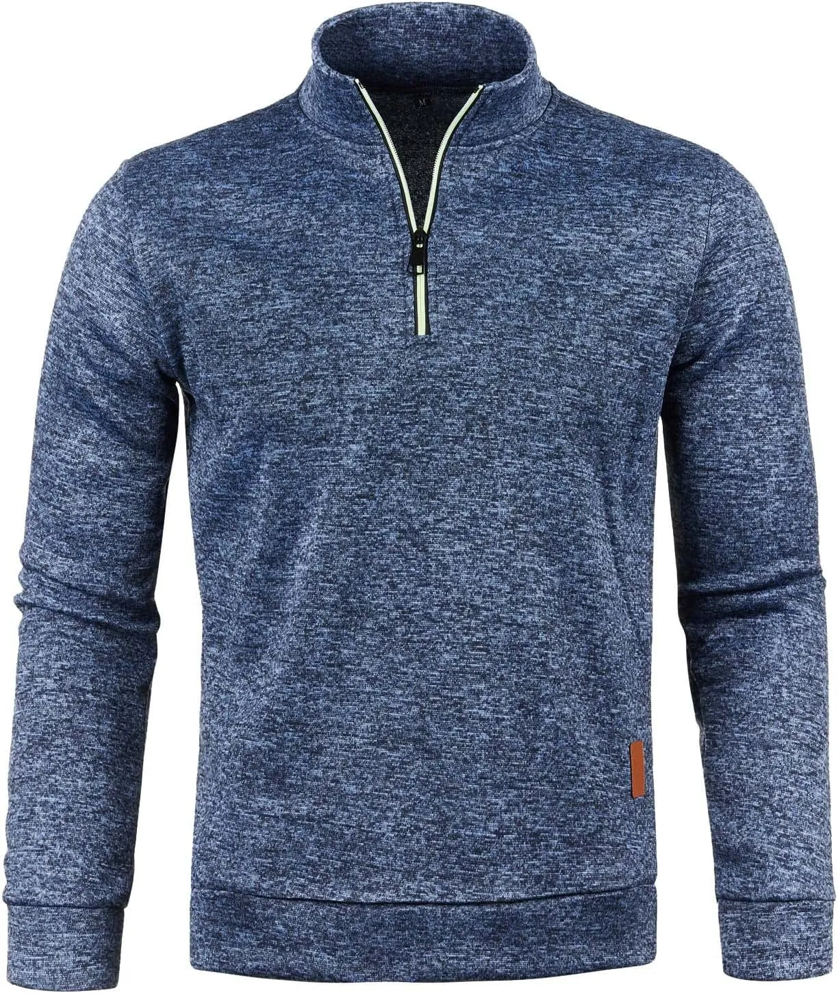 Mens SweatersMen's Quarter Zip Henley Shirts Knit Sweater Dress Long Sleeve Pullover Sweaters Turtleneck T-Shirts