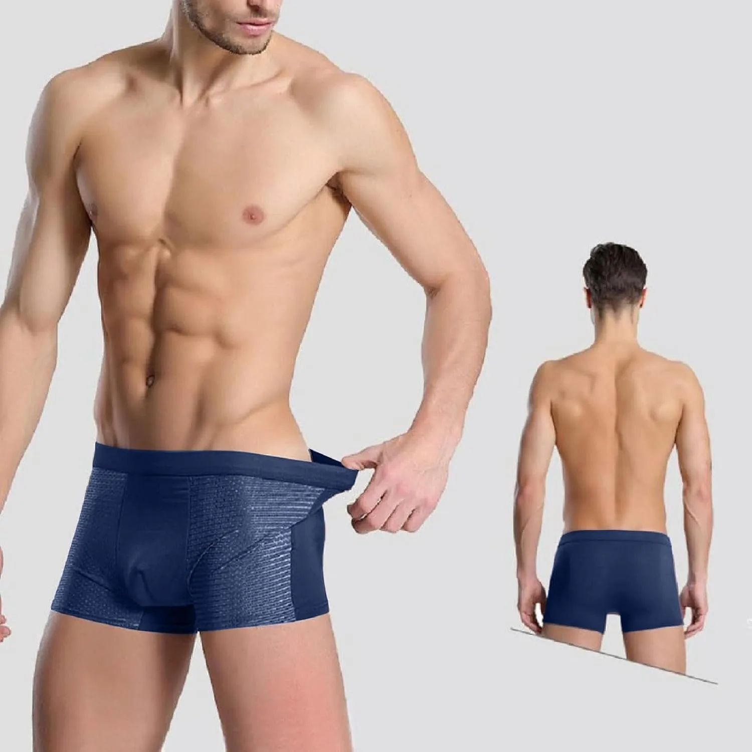 Mens Underwear Boxer Briefs 4 Multiple Pack Pure Colour Breathable Boxer Briefs Men Stretchy Underpants Daily Trunks