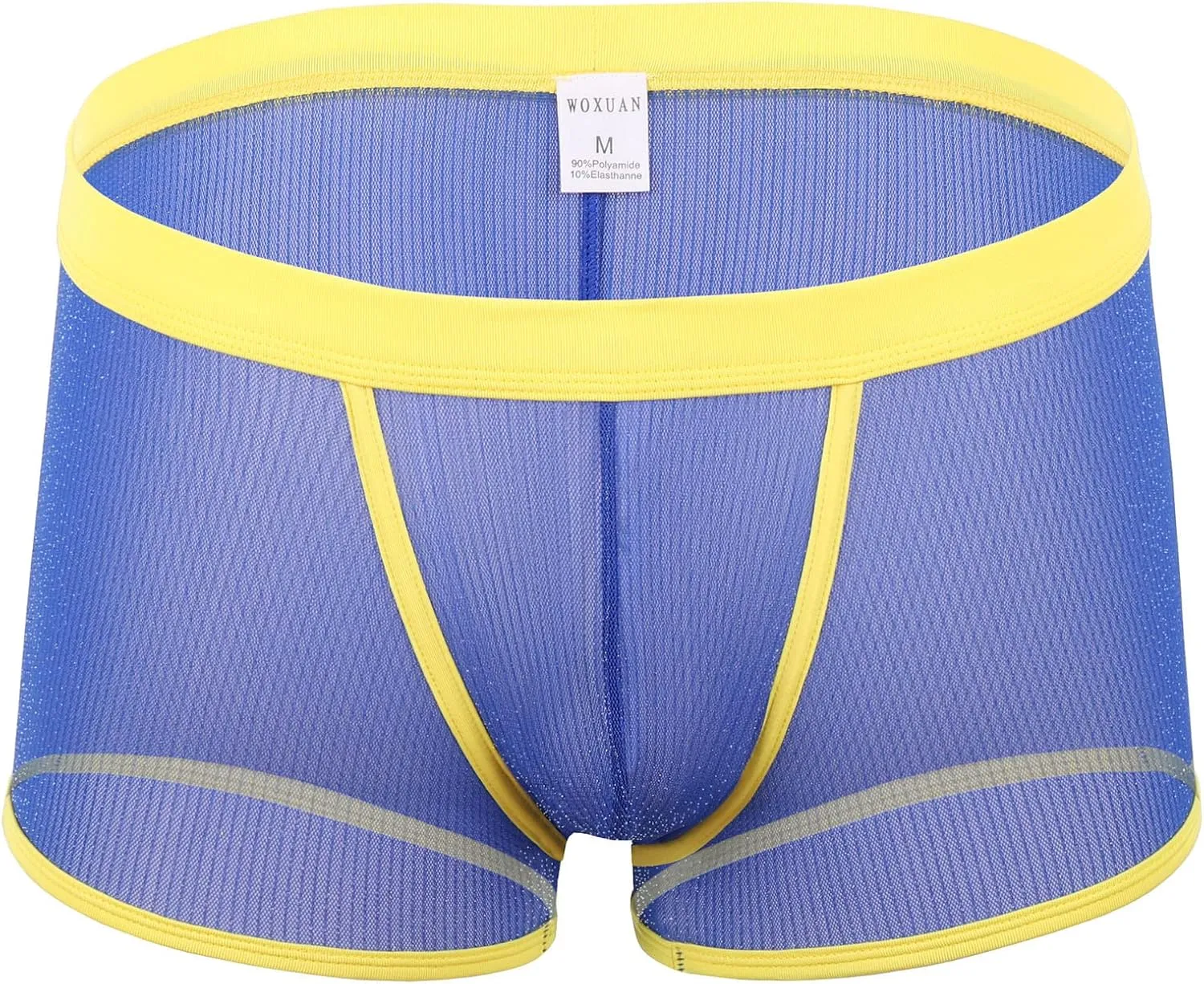Mens Underwear Boxer Briefs Men's Patchwork Mesh Breathable Reguard Rise Boxer Briefs Bicycle Shorts Underpants Trunks