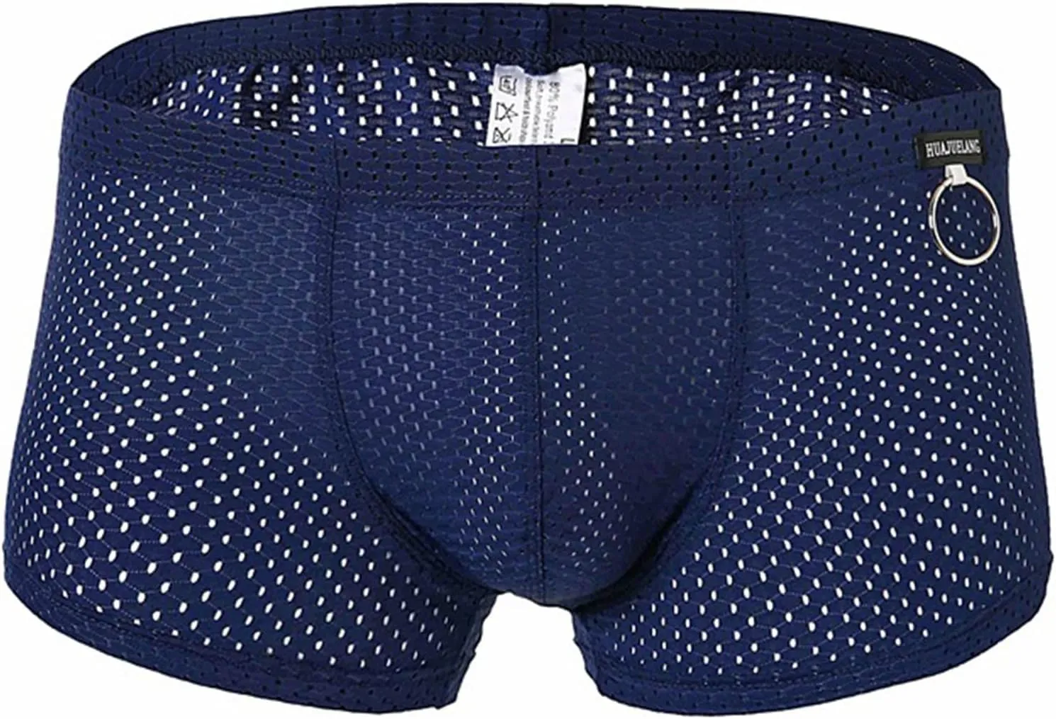 Mens Underwear Boxer Briefs Men's Solid Mesh Net Breathable Reguard Rise Boxer Briefs Sports Underpants Trunks