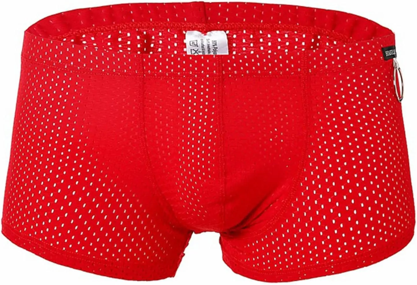 Mens Underwear Boxer Briefs Men's Solid Mesh Net Breathable Reguard Rise Boxer Briefs Sports Underpants Trunks