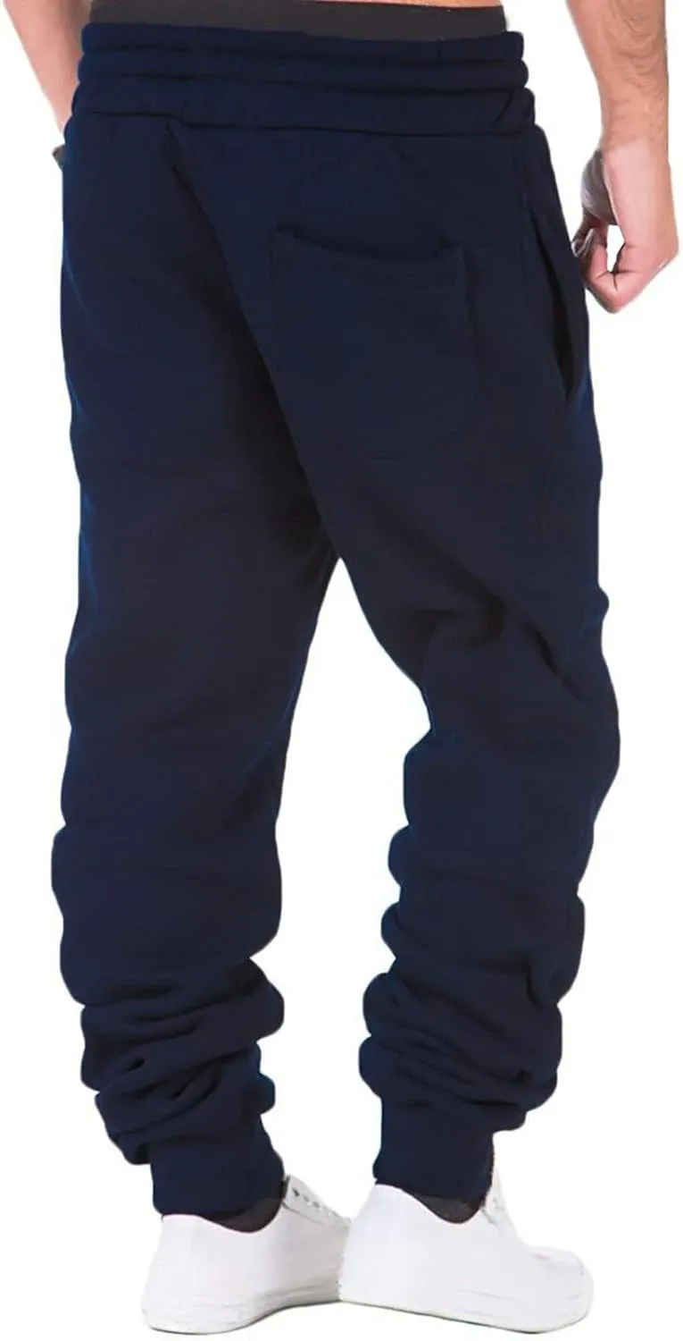 Mens Workout Cargo Sweatpants Active Fleece Jogger Pants Regular and Big & Tall Sizes Sweatpants for Men with Pockets