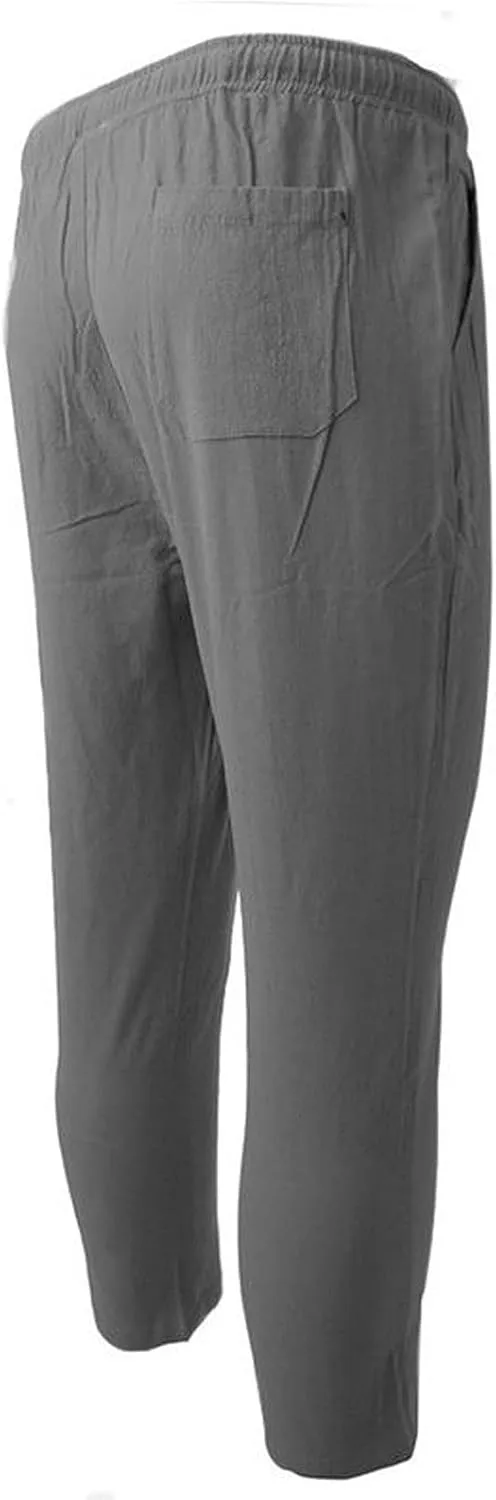 Mens Workout Cargo Sweatpants Striped Cargo Pants for Men Straight Elastic Waist Trousers Work Wear Combat Fitness