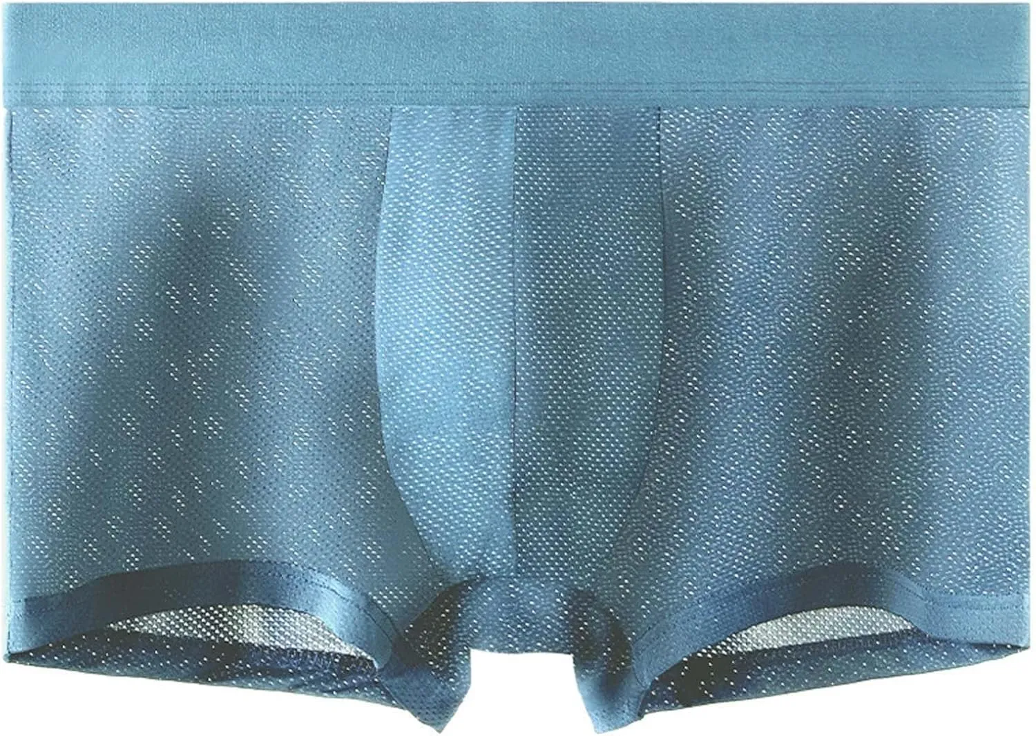 Mesh Boxer Brief Trunks For Men Breathable Underwear See Through Elastic Waistband Underpants Comfortable Panties