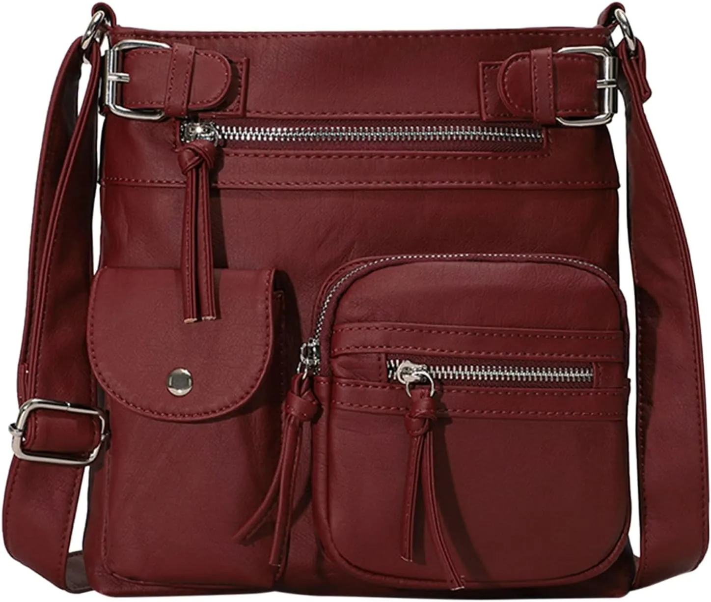 Multifunction Ladies Shoulder Bags Crossbody Bag Armpit Fashion Small Square Handbags for Women Shoulder Bags (One Size)