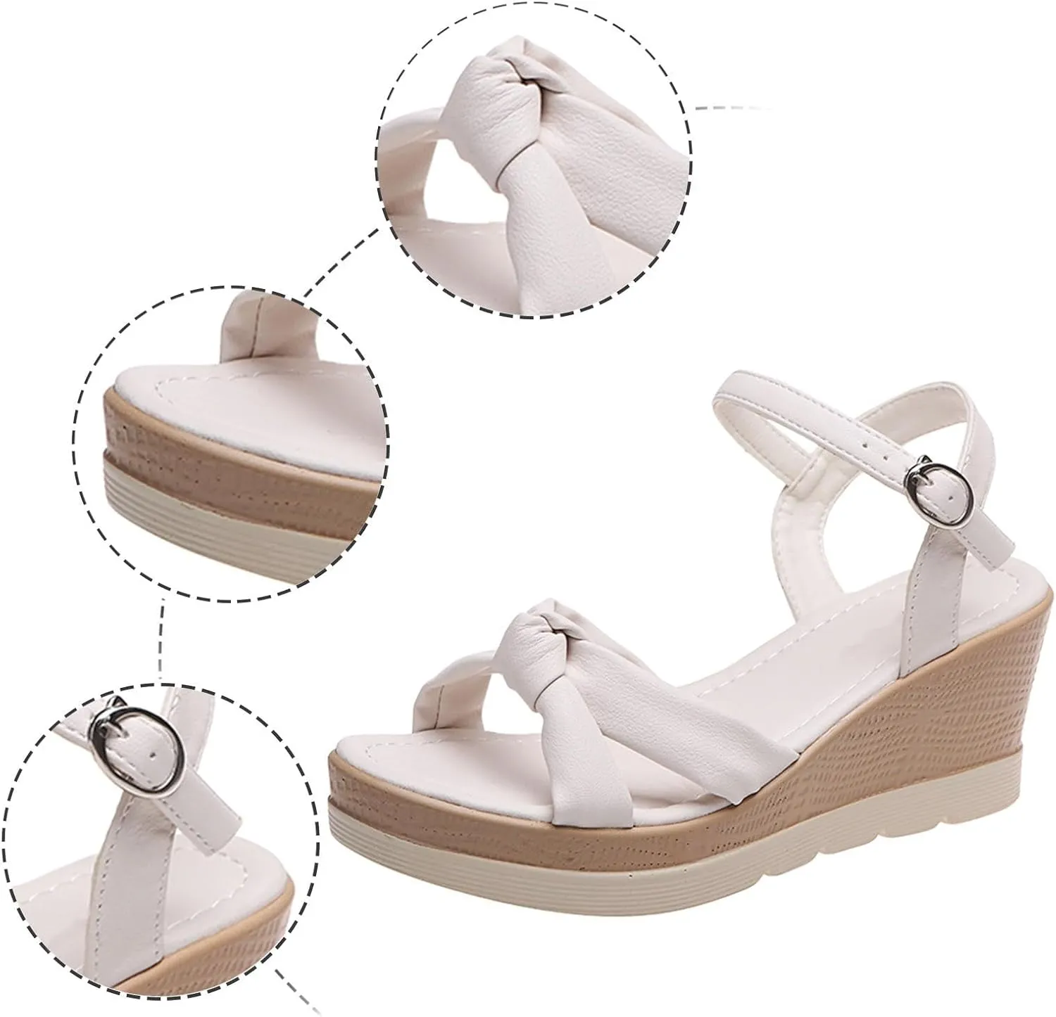 Non Slip Thick Bottom Sandals for Women Summer Casual Platform Wedge Slides Casual Sandals Indoor Outdoor