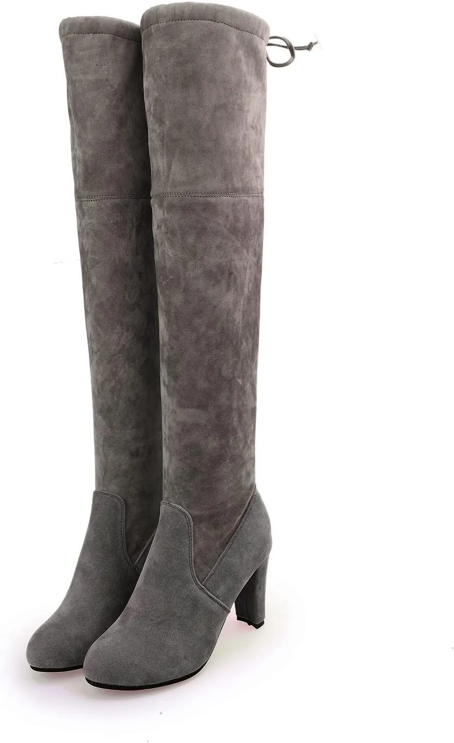 Over the Knee Black Boots for Women Knee High Chunky Heels Boots Over the Knee Thigh High Chunky Heels Women Boots