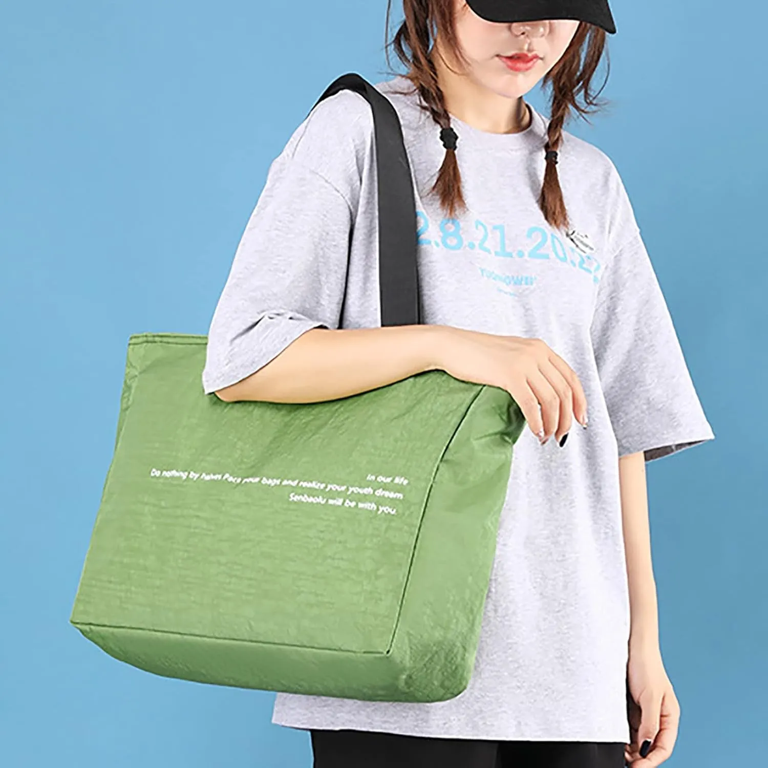 Puffer Quilted Shoulder Bag for Women Padding Shoulder Bag Puffy Hobo Bag Trendy Tote Bag 2025 Blue