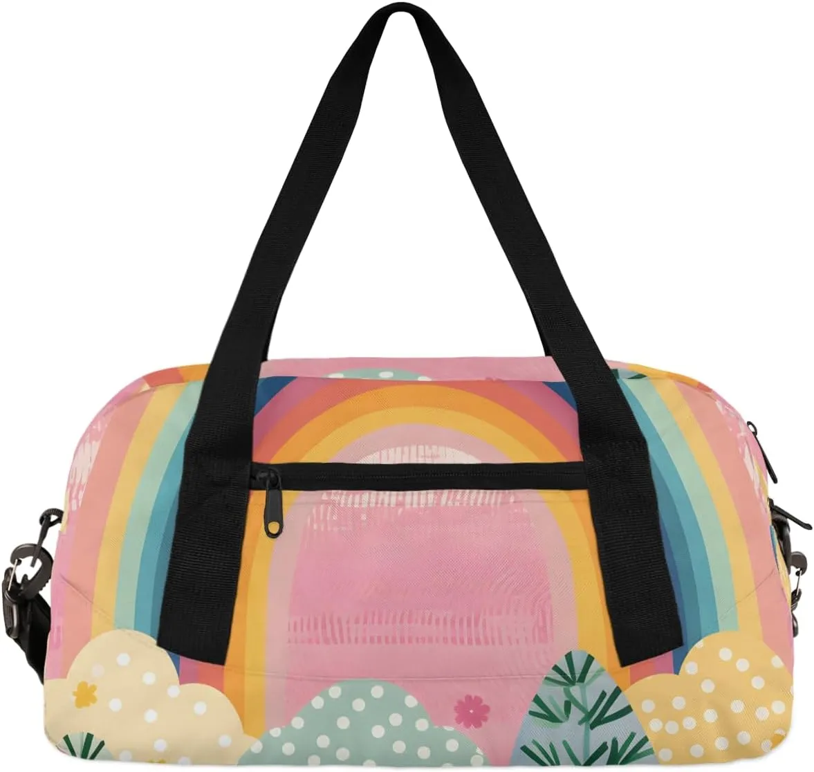 Rainbow Forest Gym Bag Kids Rainbow Gym Bag Wet/Dry Bag With Extra Drawstring Backpack For Travelling To The Gym