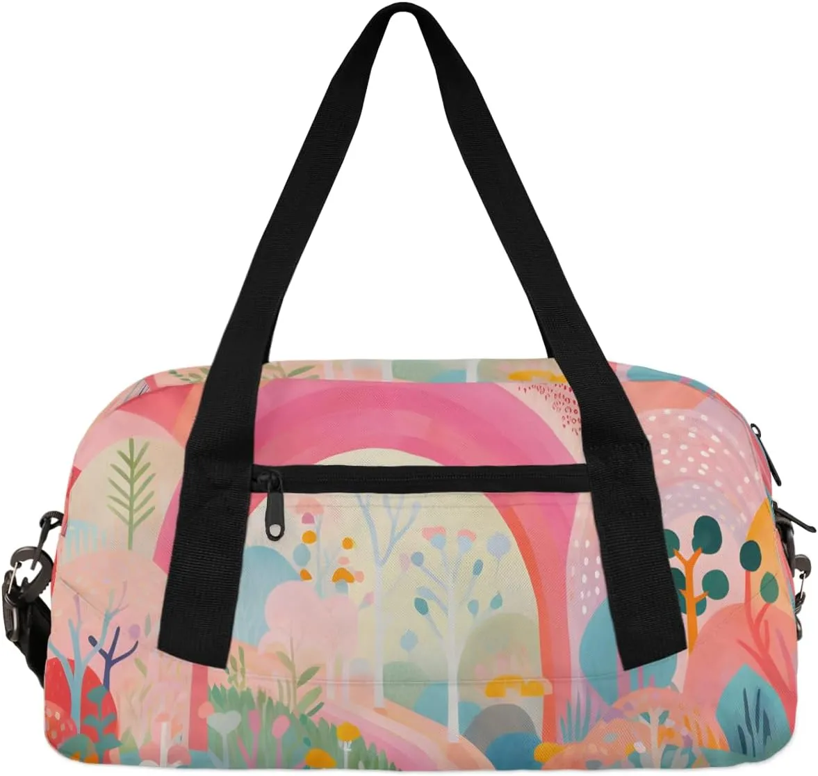 Rainbow Forests Gym Bag Kids Rainbow Gym Bag Wet/Dry Bag With Extra Drawstring Backpack For Travelling To The Gym