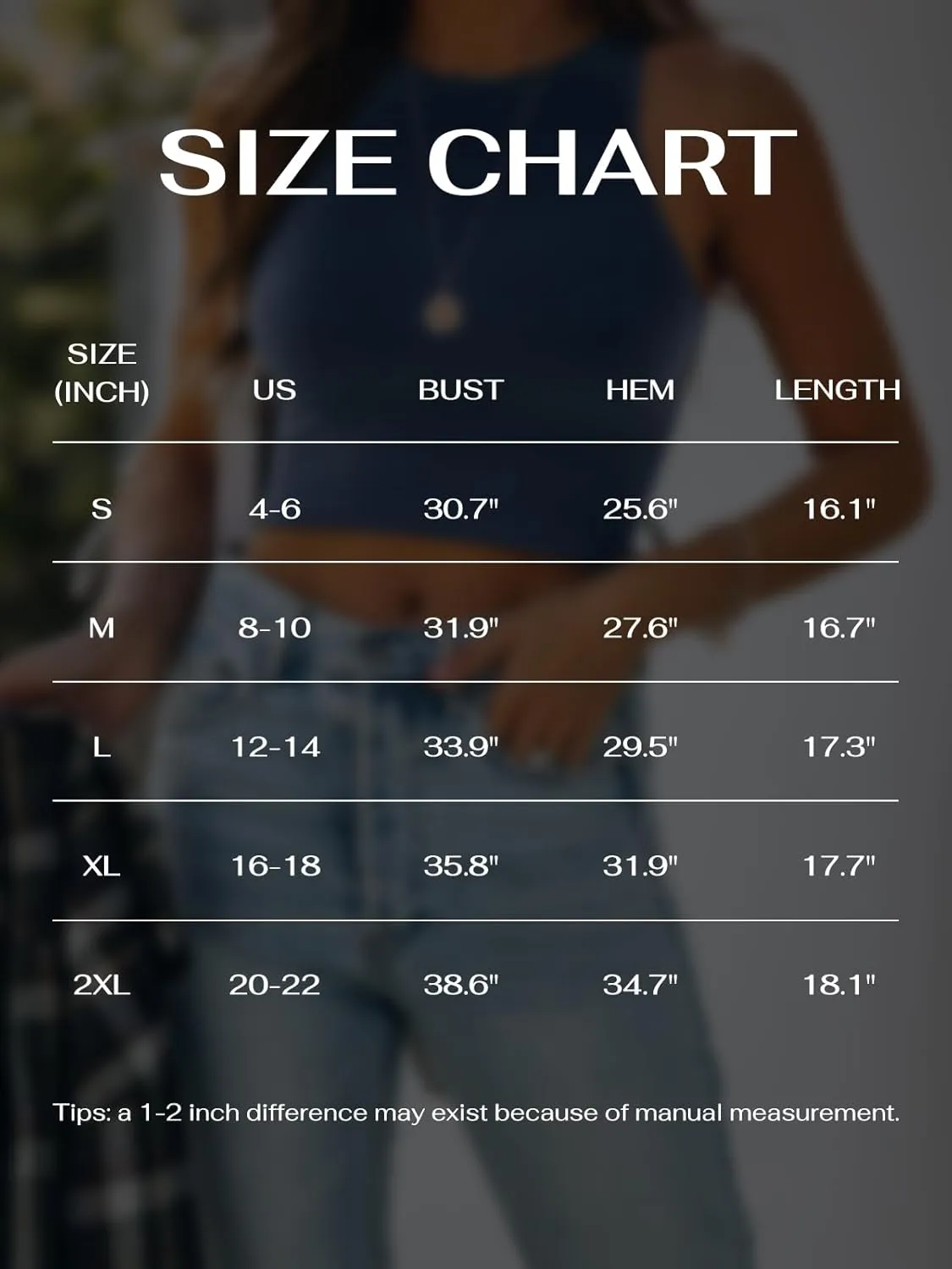 REORIA Butsmooth? Women's Sleeveless Halter Neck Double Lined Casual Basic Crop Tank Tops