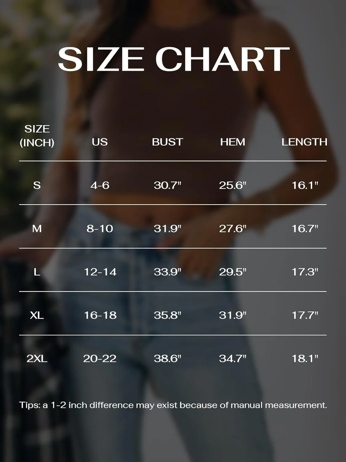 REORIA Butsmooth? Women's Sleeveless Halter Neck Double Lined Casual Basic Crop Tank Tops