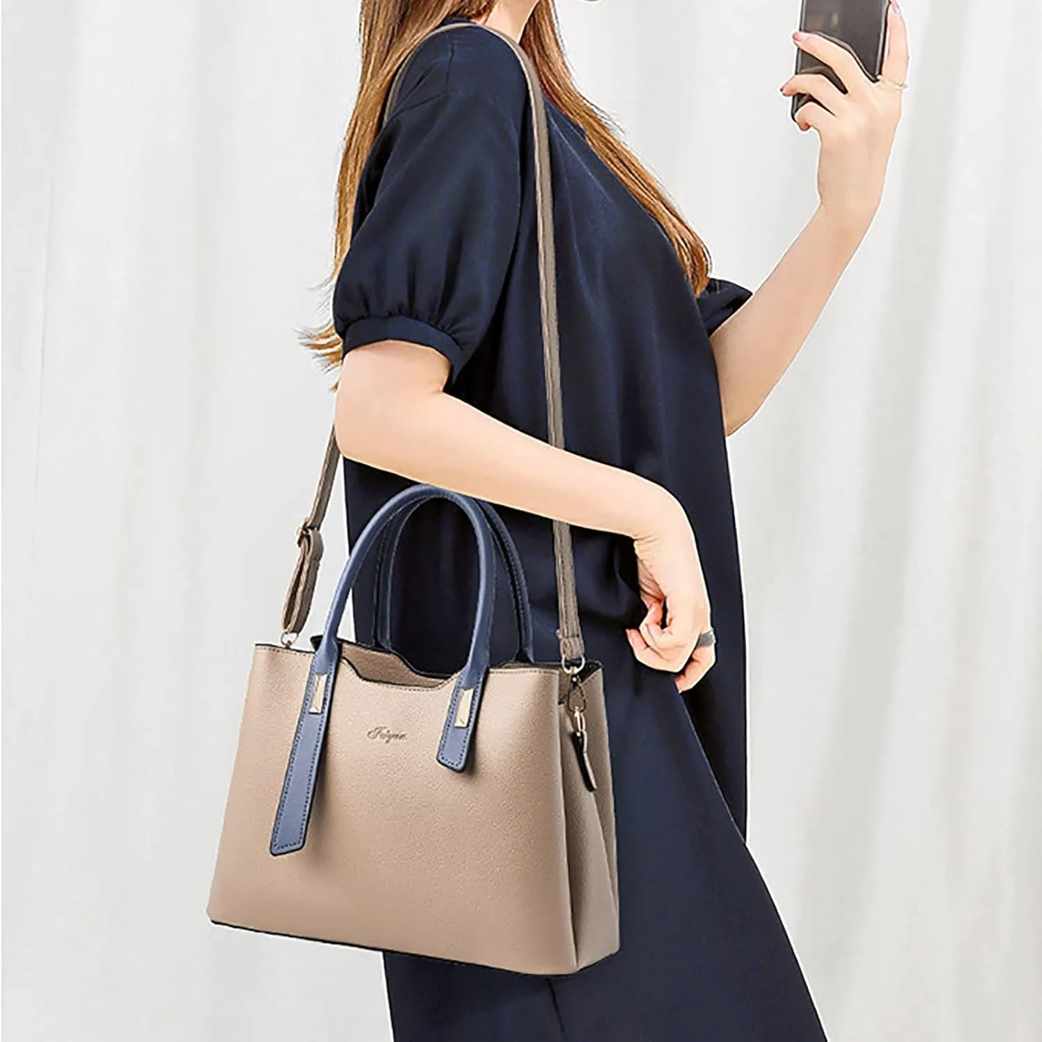 Shoulder Bag for Women, Purses for Women, Handbag Hobo Bags Vegan Leather Crossbody Purse with Adjustable Strap Blue