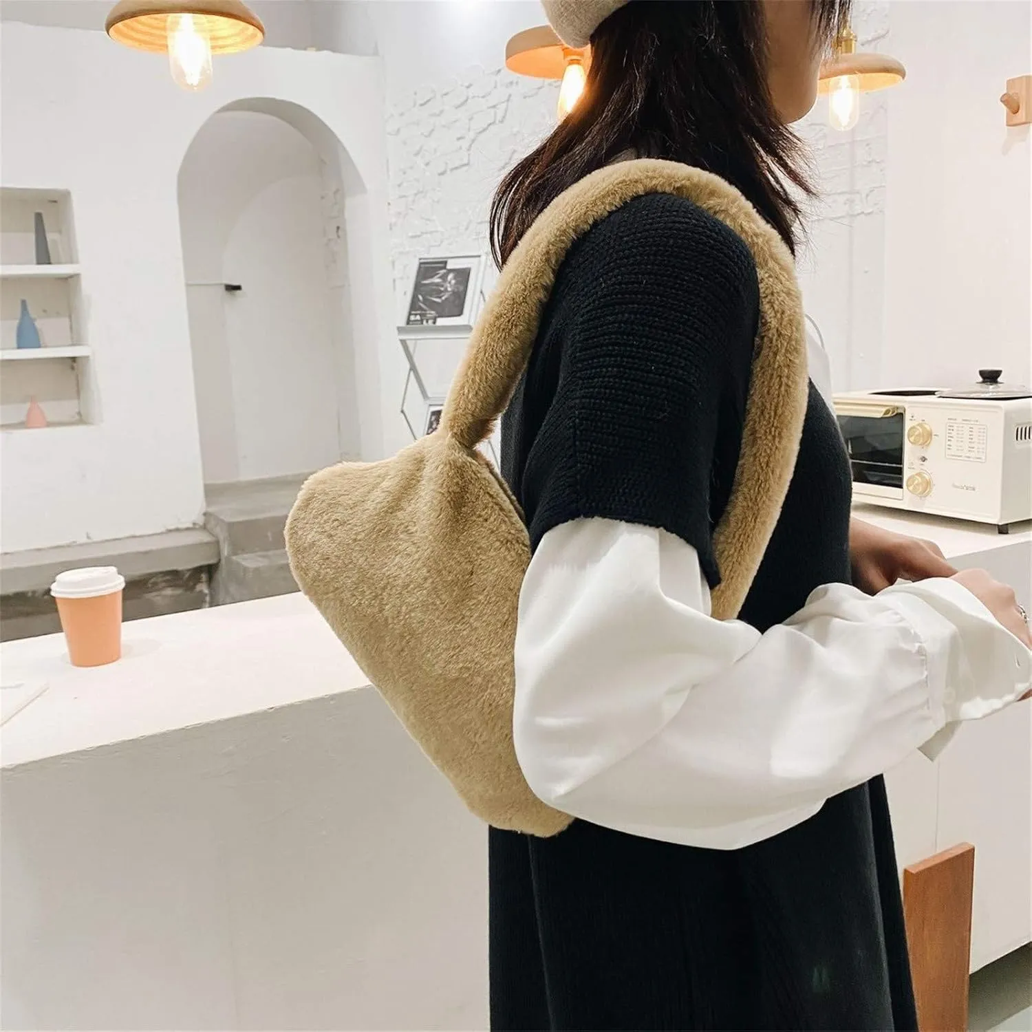 Shoulder Handbags Furry Bag Underarm Portable Shoulder Ladies Wild Bag Fashion Messenger