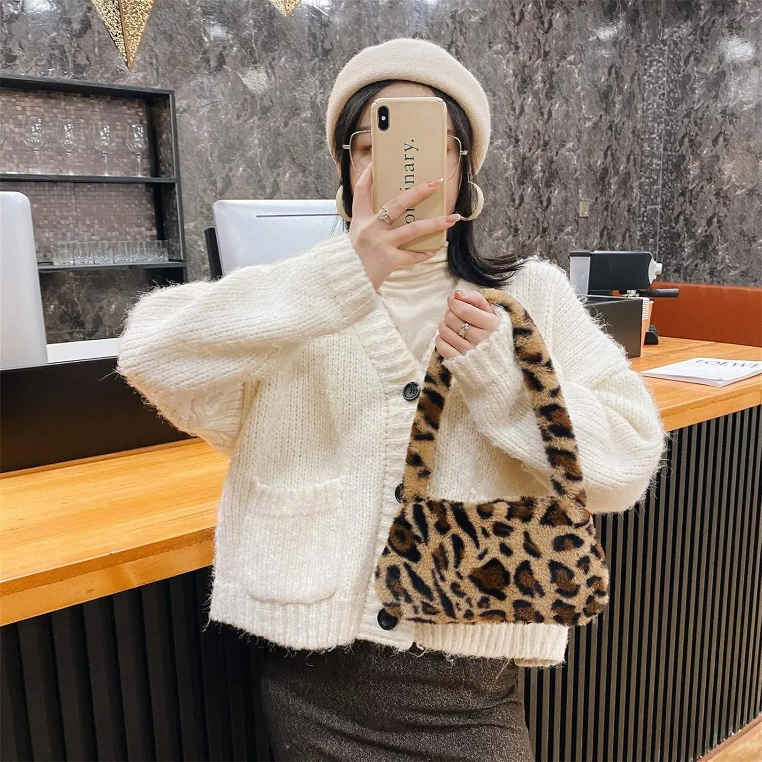 Shoulder Handbags Furry Bag Underarm Portable Shoulder Ladies Wild Bag Fashion Messenger