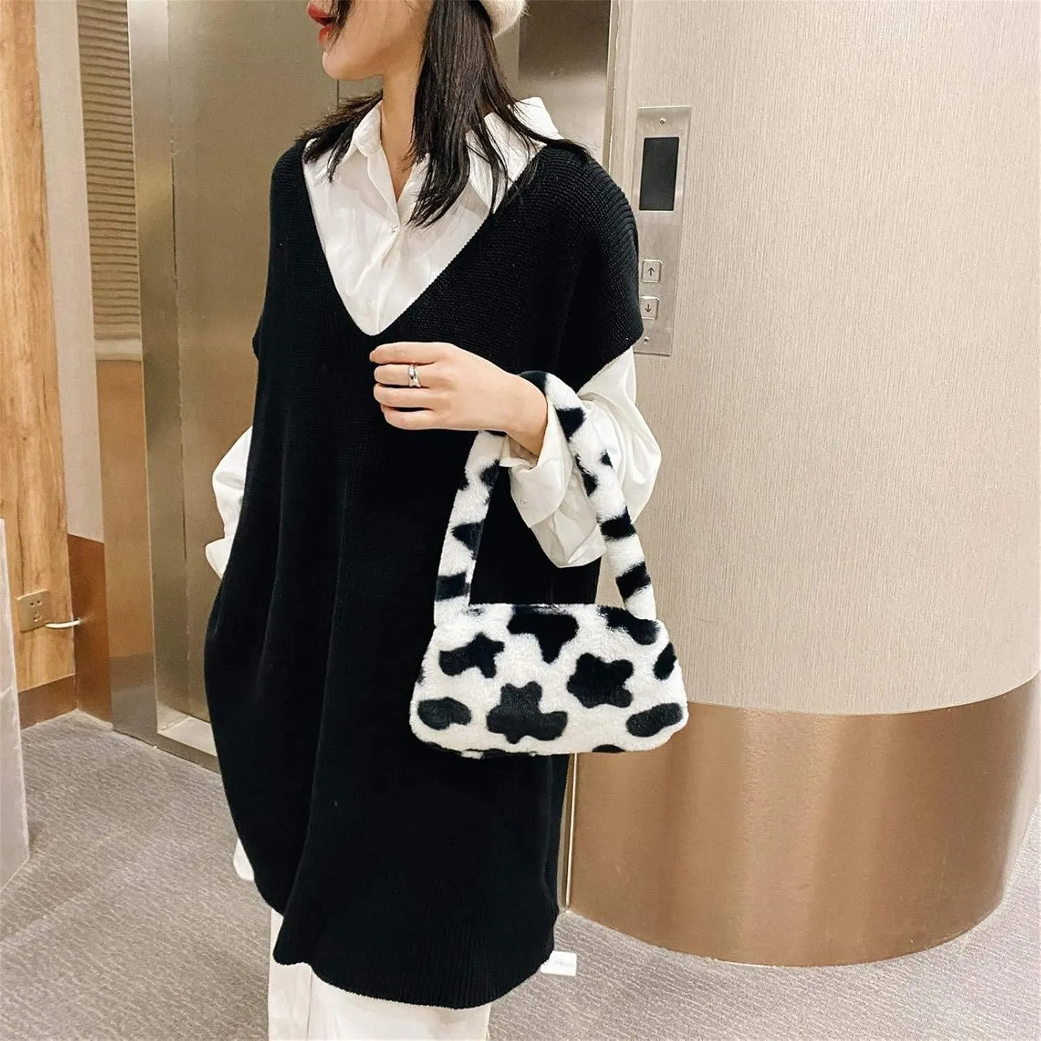 Shoulder Handbags Furry Bag Underarm Portable Shoulder Ladies Wild Bag Fashion Messenger
