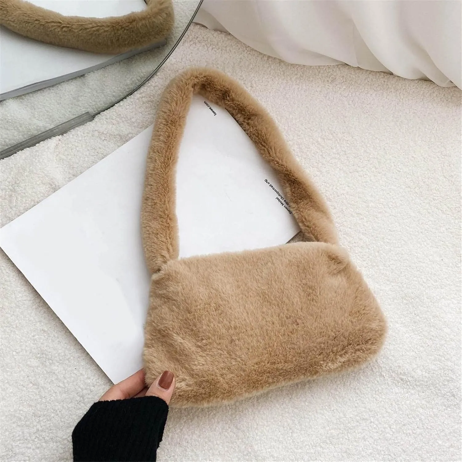 Shoulder Handbags Furry Bag Underarm Portable Shoulder Ladies Wild Bag Fashion Messenger