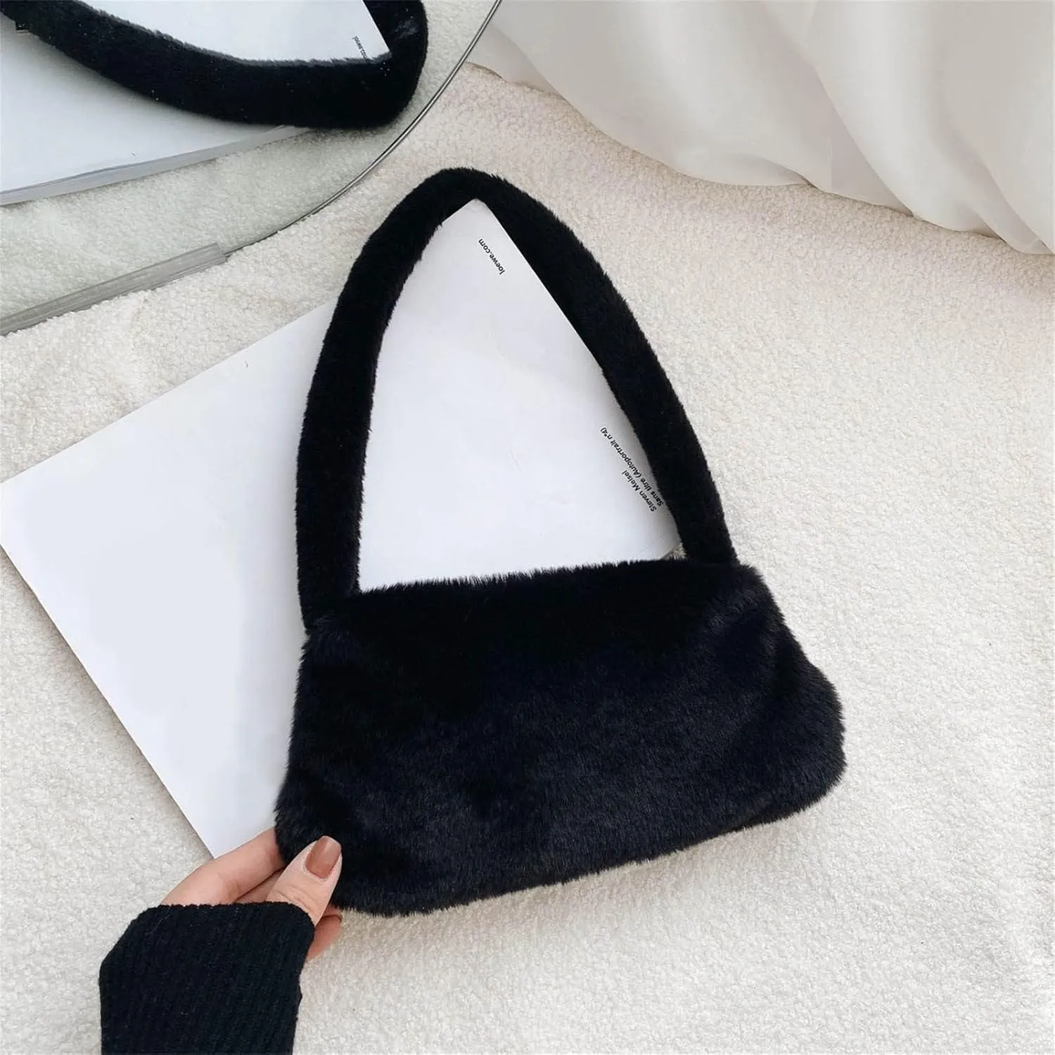 Shoulder Handbags Furry Bag Underarm Portable Shoulder Ladies Wild Bag Fashion Messenger